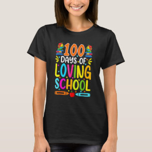 T-shirt 100 Jours D'Amour École Mignonne 100E Jour D'École