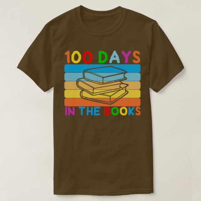 T-shirt 100 Jours Dans Les Livres Lecture Étudiant et ense (Design devant)