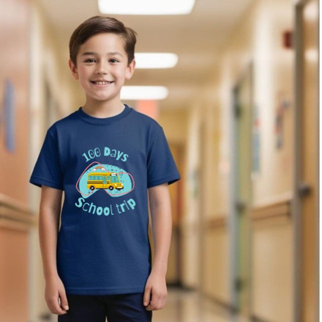 T-shirt 100 Jours d'aventure scolaire : Niveau Garçons 100 (Créateur téléchargé)
