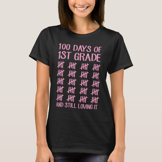 T-shirt 100 Jours De 1re Année Et Toujours L'Adorer Tally  (Devant)