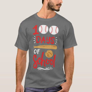 T-shirt 100 jours de baseball scolaire