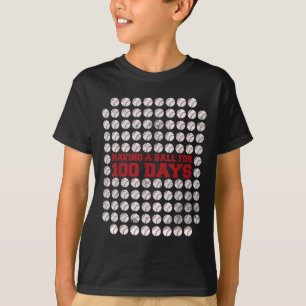 T-shirt 100 Jours De Baseball Scolaire 100E Jour D'École