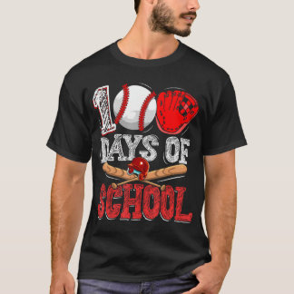 T-shirt 100 Jours De Baseball Scolaire 100E Jour Enfants É