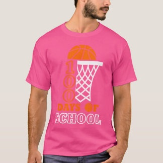 T-shirt 100 Jours De Basketball Scolaire Enfants 100E Jour