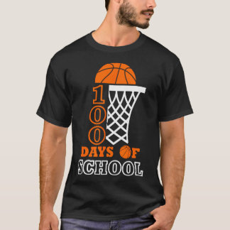 T-shirt 100 Jours De Basketball Scolaire Enfants 100E Jour