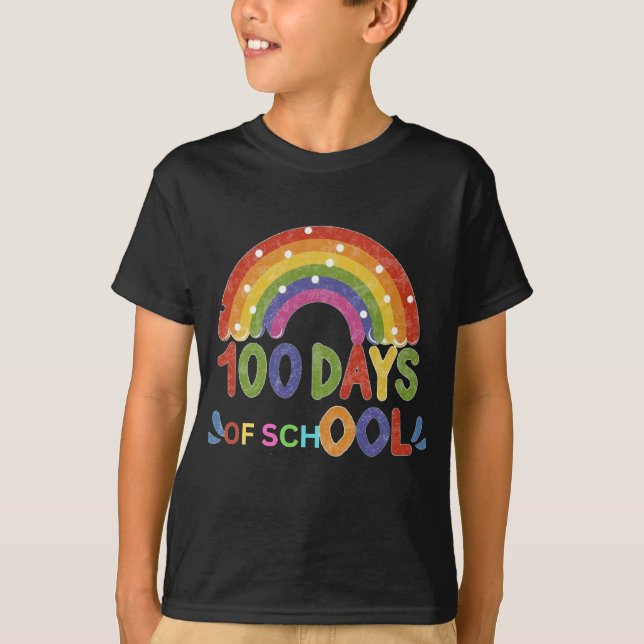 T-shirt 100 jours de cadeau scolaire (Devant)