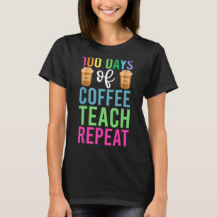 T-shirt 100 Jours De Café Enseignement Repea Hommes Femmes