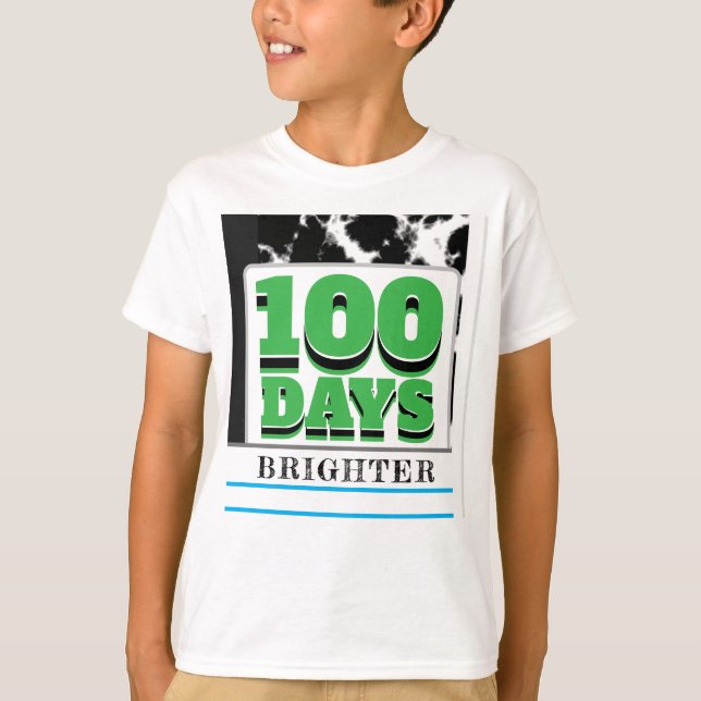 T-shirt 100 jours de Carnet scolaire Livre vert (Devant)