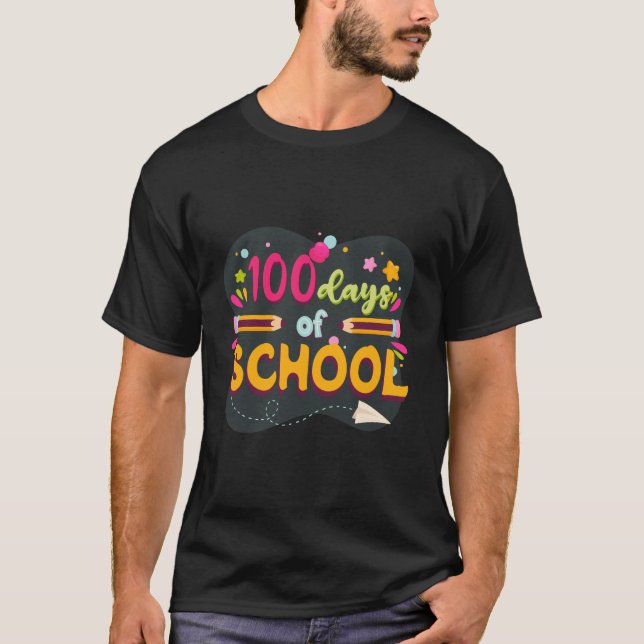 T-shirt 100 Jours De Chemise D'École | 100ème Jour D'École (Devant)
