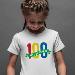 T-shirt 100 jours de chemise d'enfant d'école