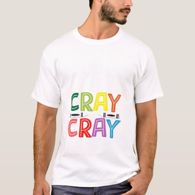 T-shirt 100 Jours De Cray Cray Drôle 100E Jour De L'École  (Devant)