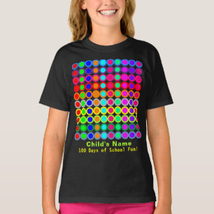 T-shirt 100 jours de divertissement scolaire personnalisés