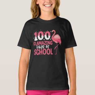 T-shirt 100 Jours de flamazing de Flamant rose scolaire En