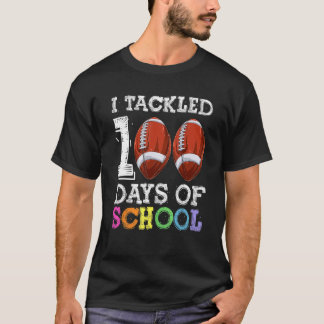 T-shirt 100 Jours De Football Scolaire Pour Enfants Attaqu