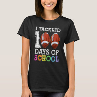 T-shirt 100 Jours De Football Scolaire Pour Enfants Attaqu