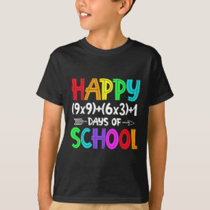 T-shirt 100 Jours De Formule De Mathématiques Scolaire Pou