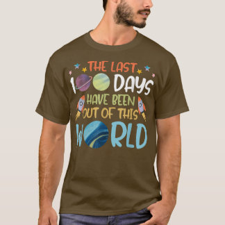 T-shirt 100 Jours De Garçons D'École Plan Des Astronautes 