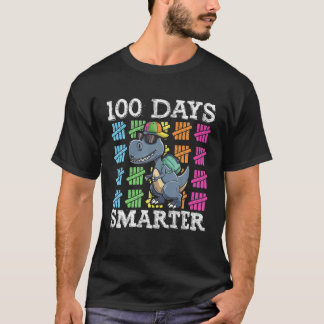 T-shirt 100 Jours De Garçons Scolaires, T Rex Smarter Kids