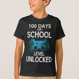T-shirt 100 Jours De Jeux Vidéo De Gamer École Niveau Déve