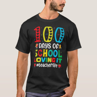 T-shirt 100 Jours de l'école aimer ça la vie de l'enseigna