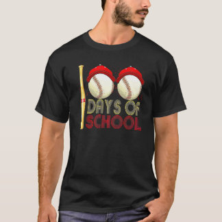 T-shirt 100 Jours de l'école de baseball enseignant enfant