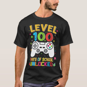 T-shirt 100 Jours De L'École Jeu Déverrouillé 100E Jour De