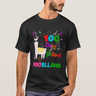 T-shirt 100 Jours de l'école Llama Pas de problème Alpaca 