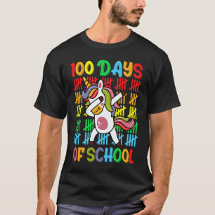 T-shirt 100 jours de l'école Magical Dabbing Unicorn