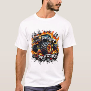 T-shirt 100 jours de l'école Monster Truck 100e jour de Sc