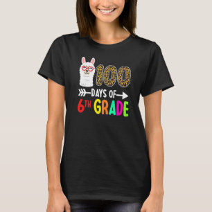 T-shirt 100 Jours De Llama De 6E Année Enfants 100E Jour D