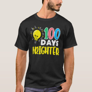 T-shirt 100 Jours de lumière plus brillante Ampoule 100e J