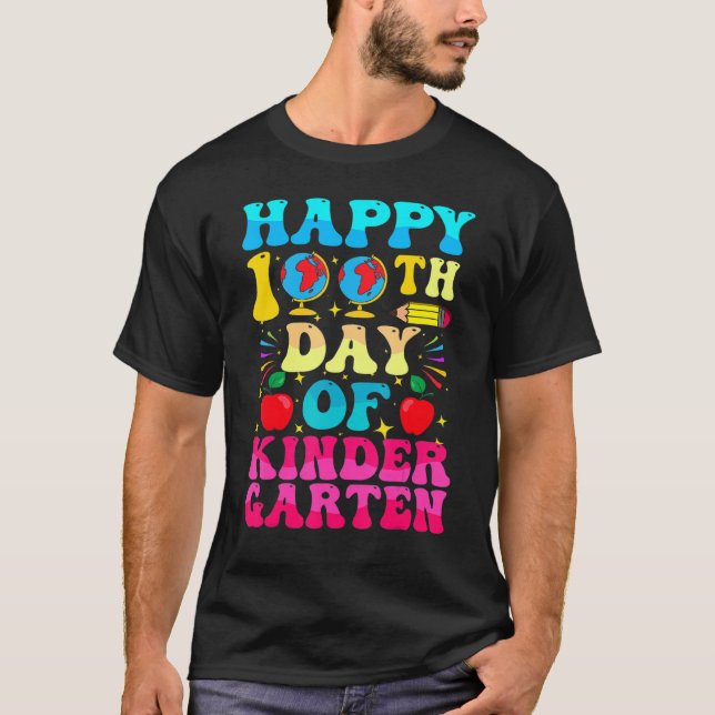T-shirt 100 Jours De Maternelle - Joyeux 100ème Jour D'Éco (Devant)