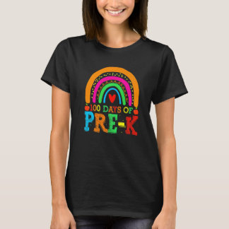 T-shirt 100 Jours de Pré k Rainbow 100e Jour de l'école