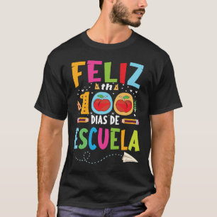 T-shirt 100 jours de professeur d'école en espagnol