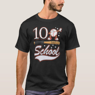 T-shirt 100 Jours De Sport Scolaire Jeu De Baseball Joueur