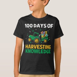 T-shirt 100 Jours De Tracteur Scolaire Agriculture Ferme D