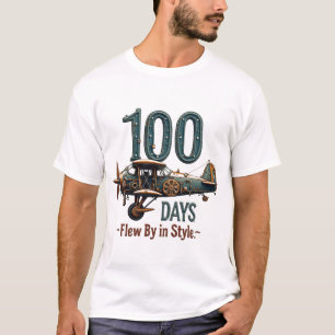 T-shirt 100 jours de vol en style