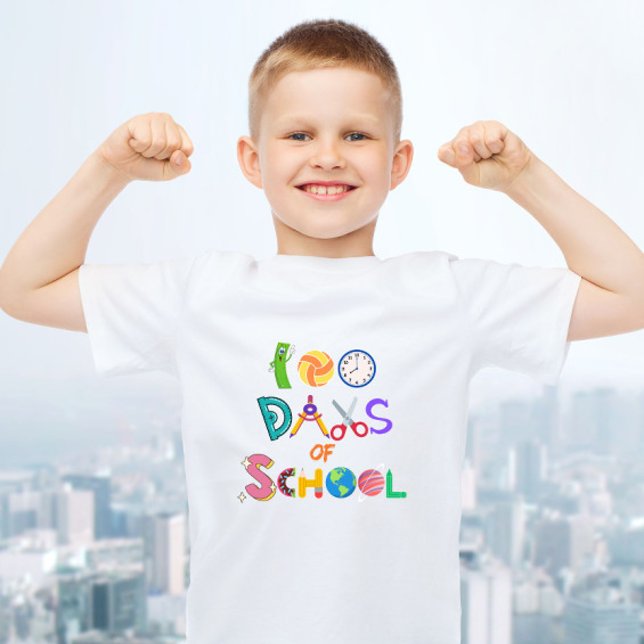 T-shirt 100 Jours d'école 100 Jours Enfant intelligent (Créateur téléchargé)