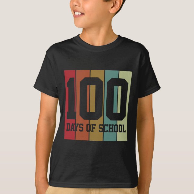 T-shirt 100 jours d'école, 100ème jour d'école, 100 jours (Devant)