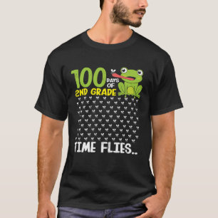 T-shirt 100 jours d'école 2e année Grenouille le temps pas