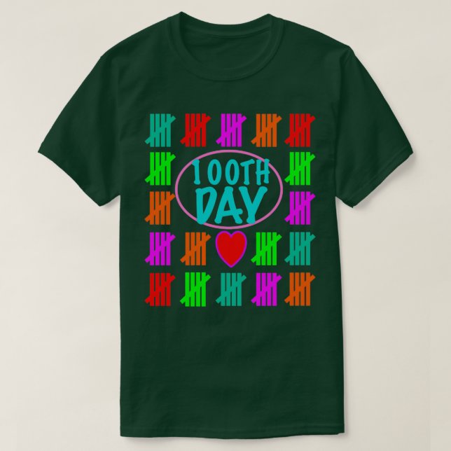 T-shirt 100 jours d'école 55 (Design devant)