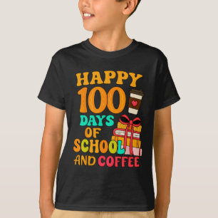 T-shirt 100 jours d'école amateur de café 100e jour d'écol