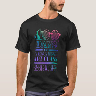 T-shirt 100 jours d'école Art Élémentaire Étudiant Enseign