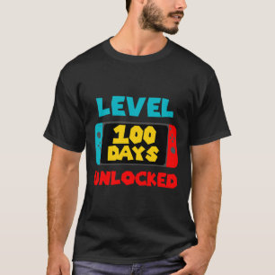 T-shirt 100 Jours D'École Déverrouillé 100E Jour Jeu Vidéo