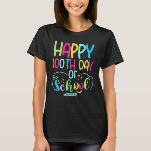 T-shirt 100 jours d'école Enseignant Élève Joyeux 100e jou