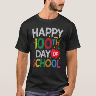 T-shirt 100 jours d'école Enseignant et enfants heureux 10