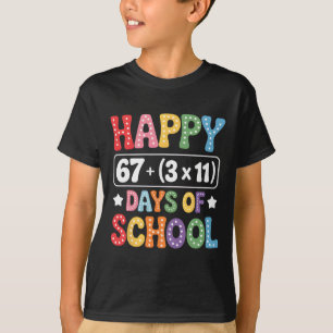 T-shirt 100 Jours D'école Équation Mathématique Groovy 67