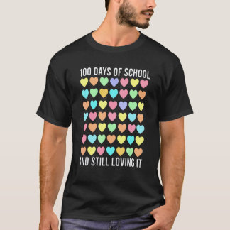 T-shirt 100 Jours D'école Et Toujours L'aimer Cœur Étudian