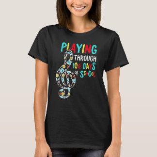 T-shirt 100 Jours D'école Joue Prof De Musique Cool Stud