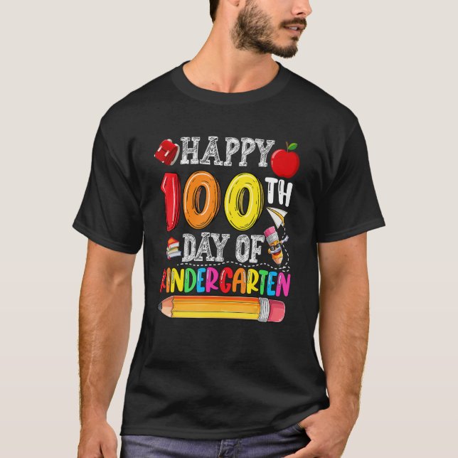 T-shirt 100 Jours D'École Joyeux 100E Jour De La Maternell (Devant)